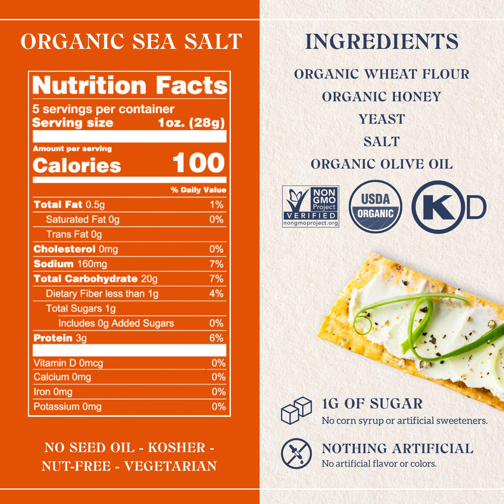 Firehook Sea Salt Crackers texture close-up, showing crispness for dips.