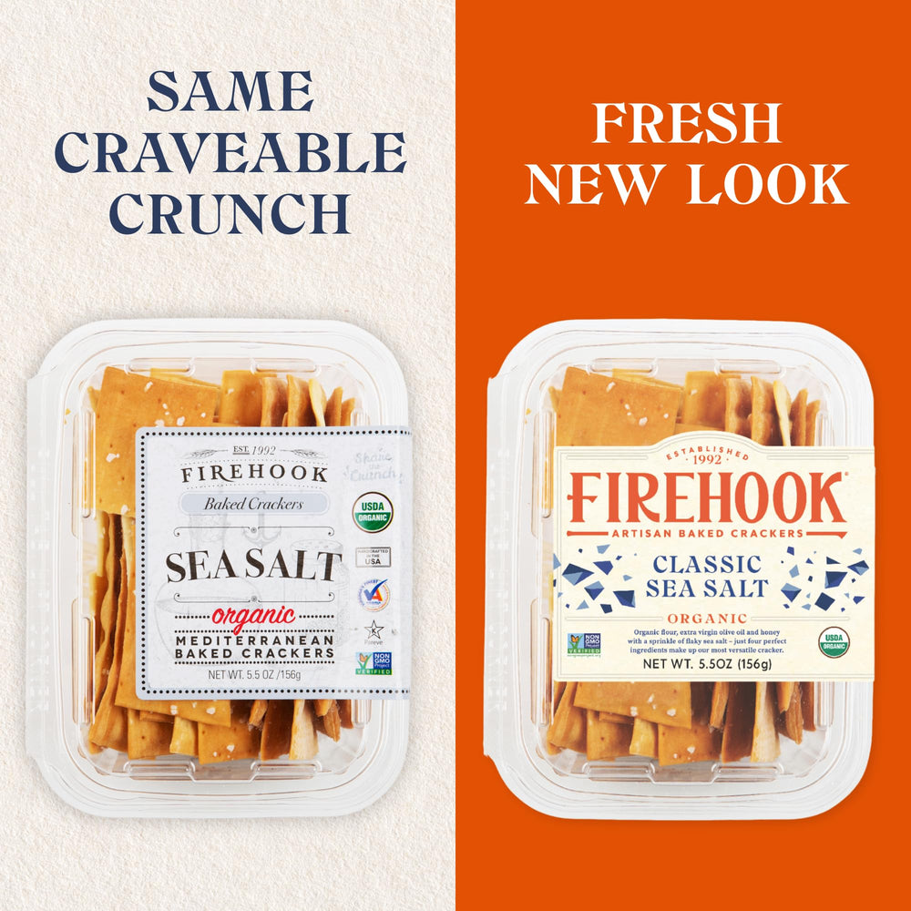Firehook Sea Salt Crackers paired with tomato soup for a comforting pairing.