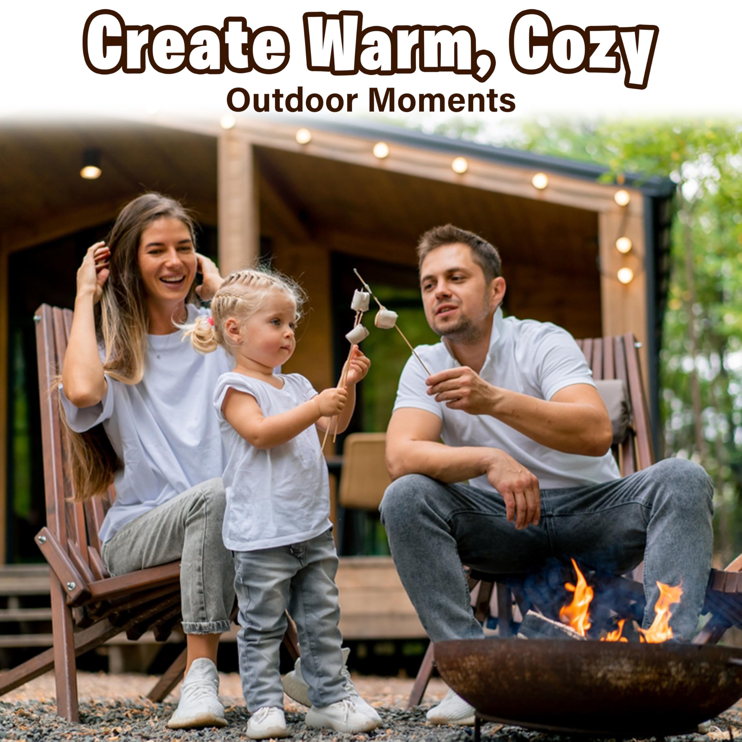 Firestix marshmallows over a campfire with natural vanilla.