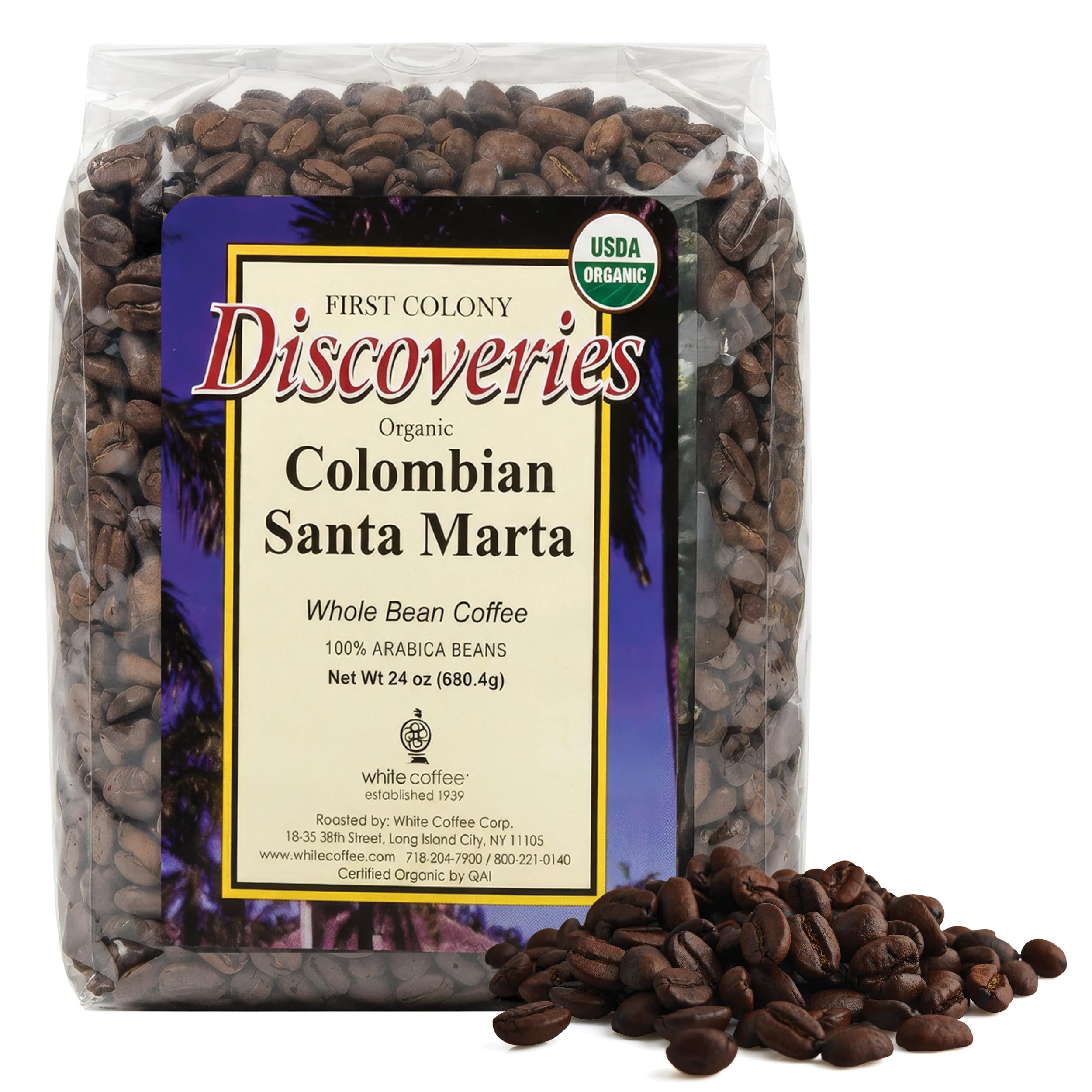 First Colony coffee bag 24oz showing freshness-focused packaging for home brewers