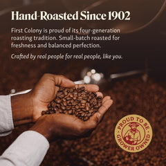 First Colony French press brew capturing easy extraction and a smooth finish