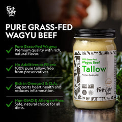 First Light Wagyu Tallow skillet sear enhances meat flavor