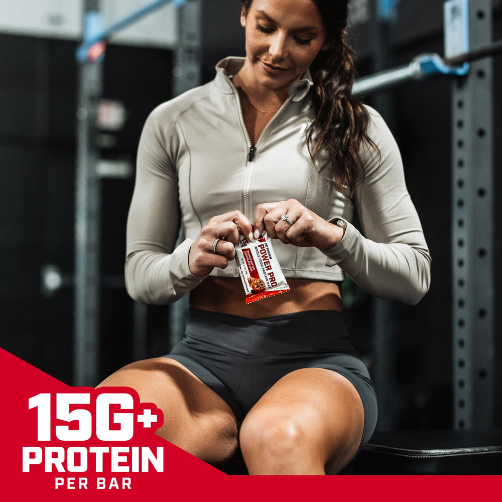 First Phorm Power Pro Bar package display, whole foods protein on the go.