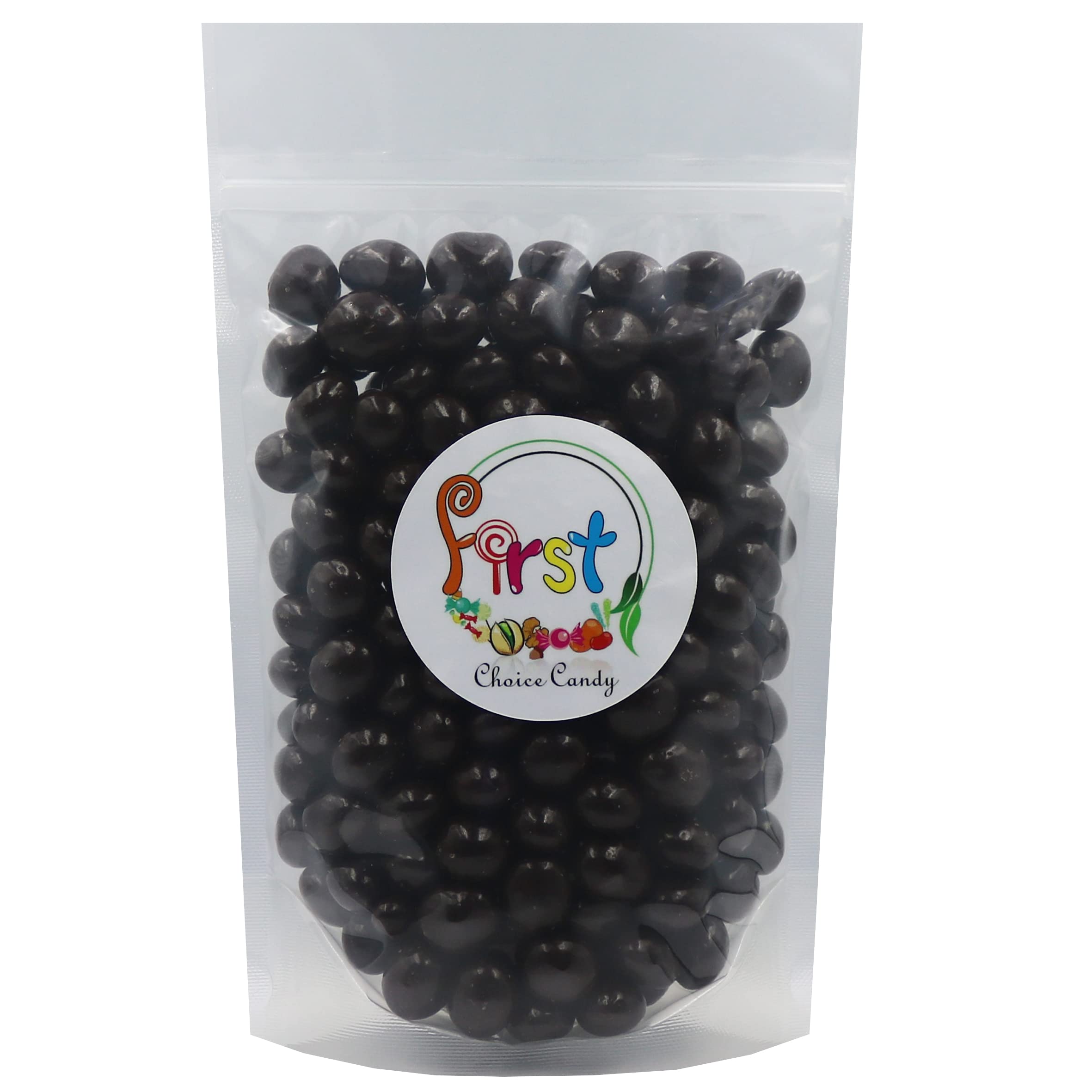 FirstChoiceCandy chocolate covered espresso beans 2lb US-made label highlights local production.