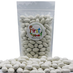FirstChoiceCandy Jordan Almonds crunchy-shell close-up showcases crisp sweetness.
