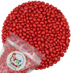 FirstChoiceCandy Red Boston Baked Beans close-up of glossy candy coating for a tasty snack