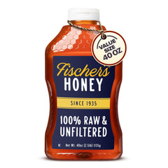 Fischer's 40oz bottle pour for easy drizzle and daily sweetness
