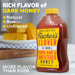 Drizzling Fischer's Clover Honey on toast for a flavorful breakfast.