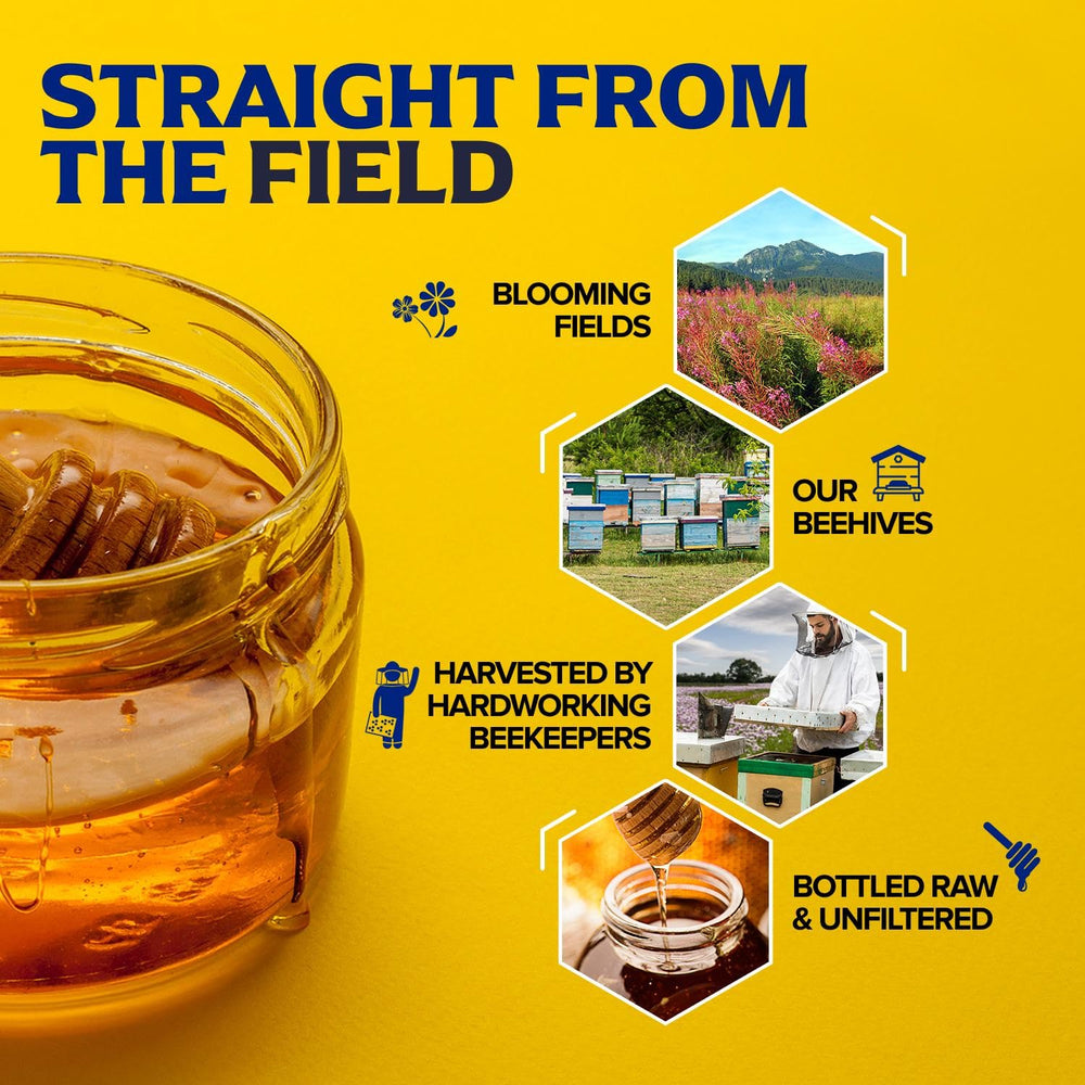 Fischer's honey enhances tea, coffee, and desserts with natural sweetness