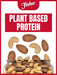 Fisher 24oz canister in pantry for quick, satisfying snacking.