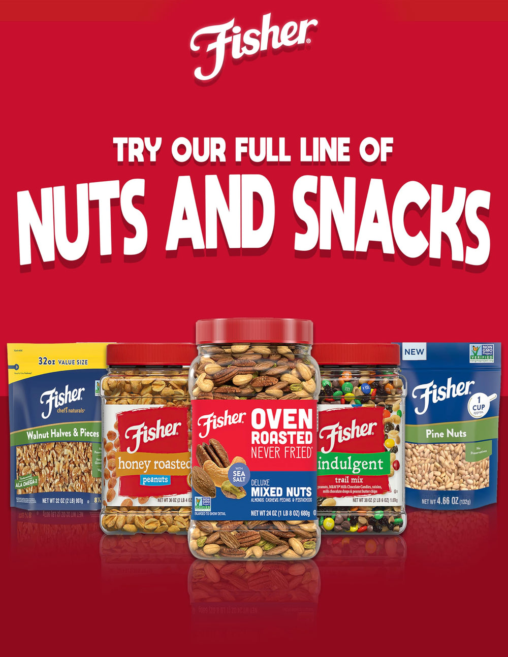 Fisher Candied Pecans glossy texture with buttery crunch.