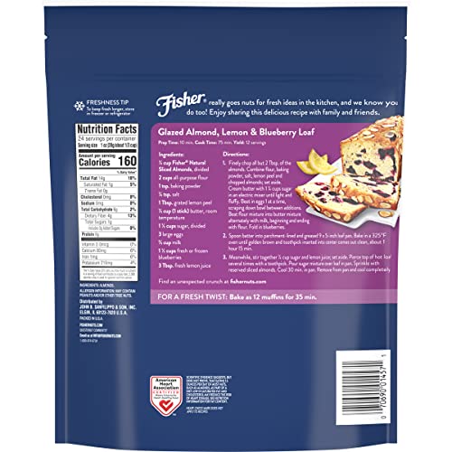 Close-up of Fisher Chef's Naturals almonds showing creamy texture for baking
