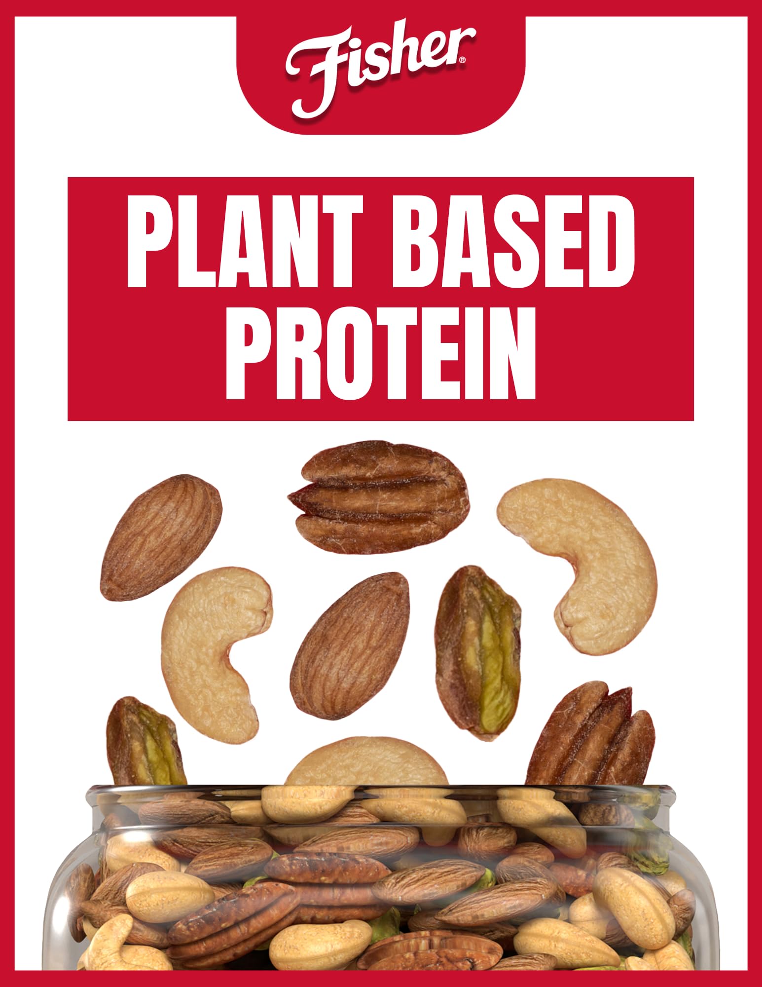 Fisher Chef's Naturals mixed nuts in a bowl, ideal for a quick, satisfying snack.
