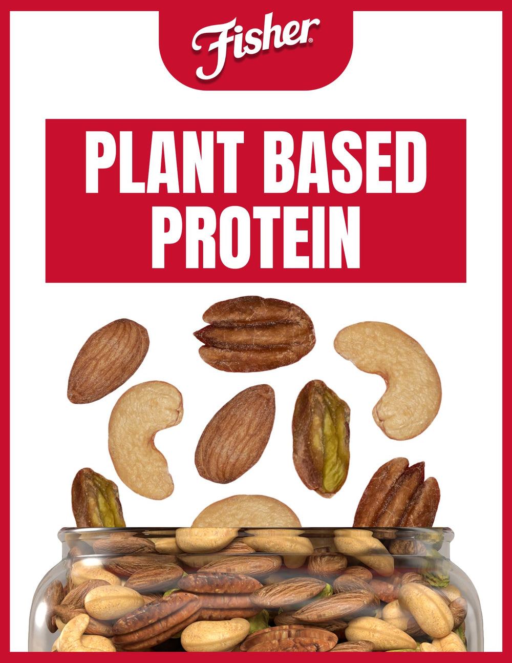 Fisher Chef's Naturals mixed nuts in a bowl, ideal for a quick, satisfying snack.