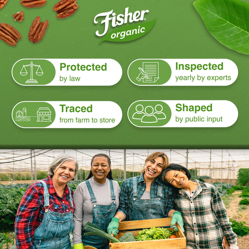 Fisher Chef's Naturals pecans halves in baking—adds texture to pies and desserts.