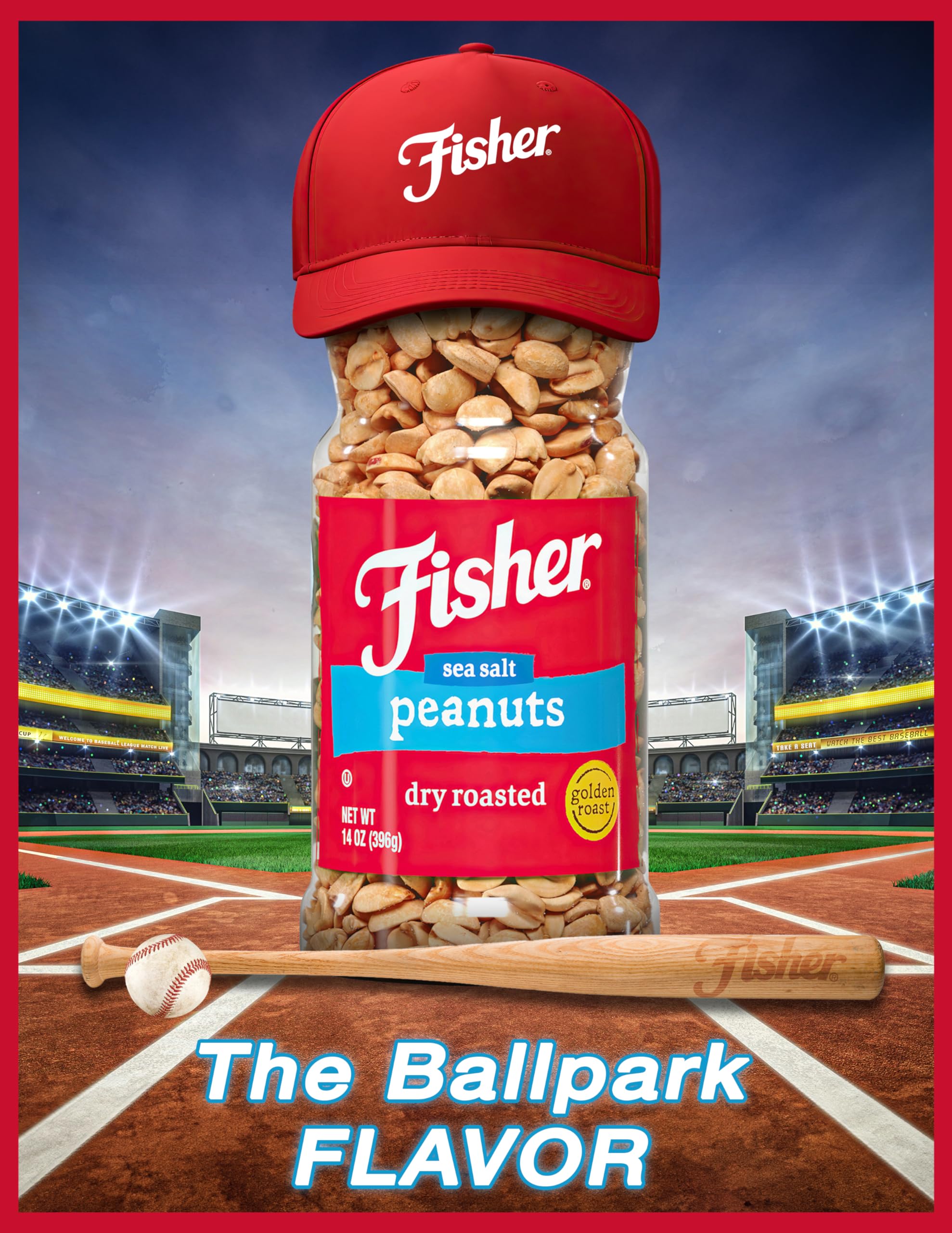 Fisher Chef's Naturals peanut jar sea salt flavor ideal for picnics