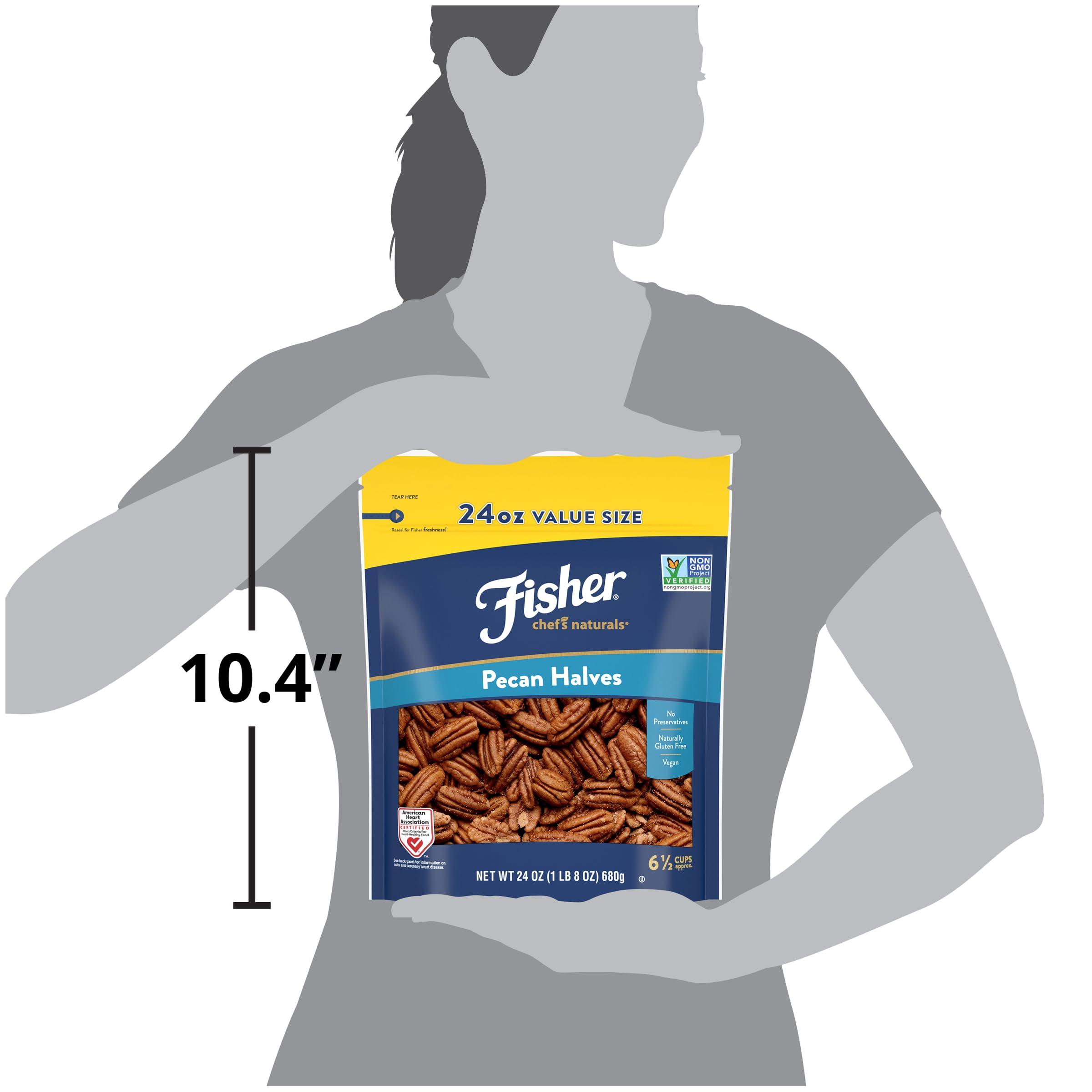 Fisher pecans used in cookies and cakes for rich, buttery texture.
