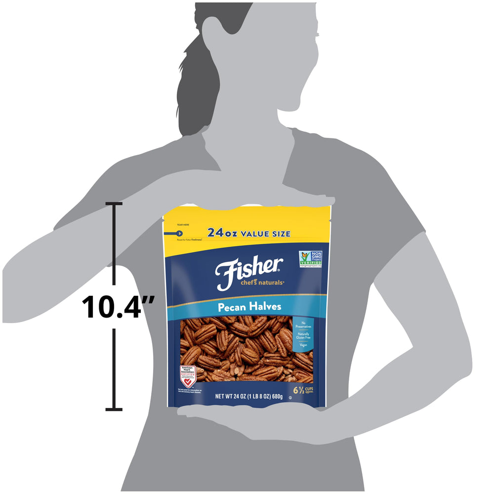 Fisher pecans used in cookies and cakes for rich, buttery texture.