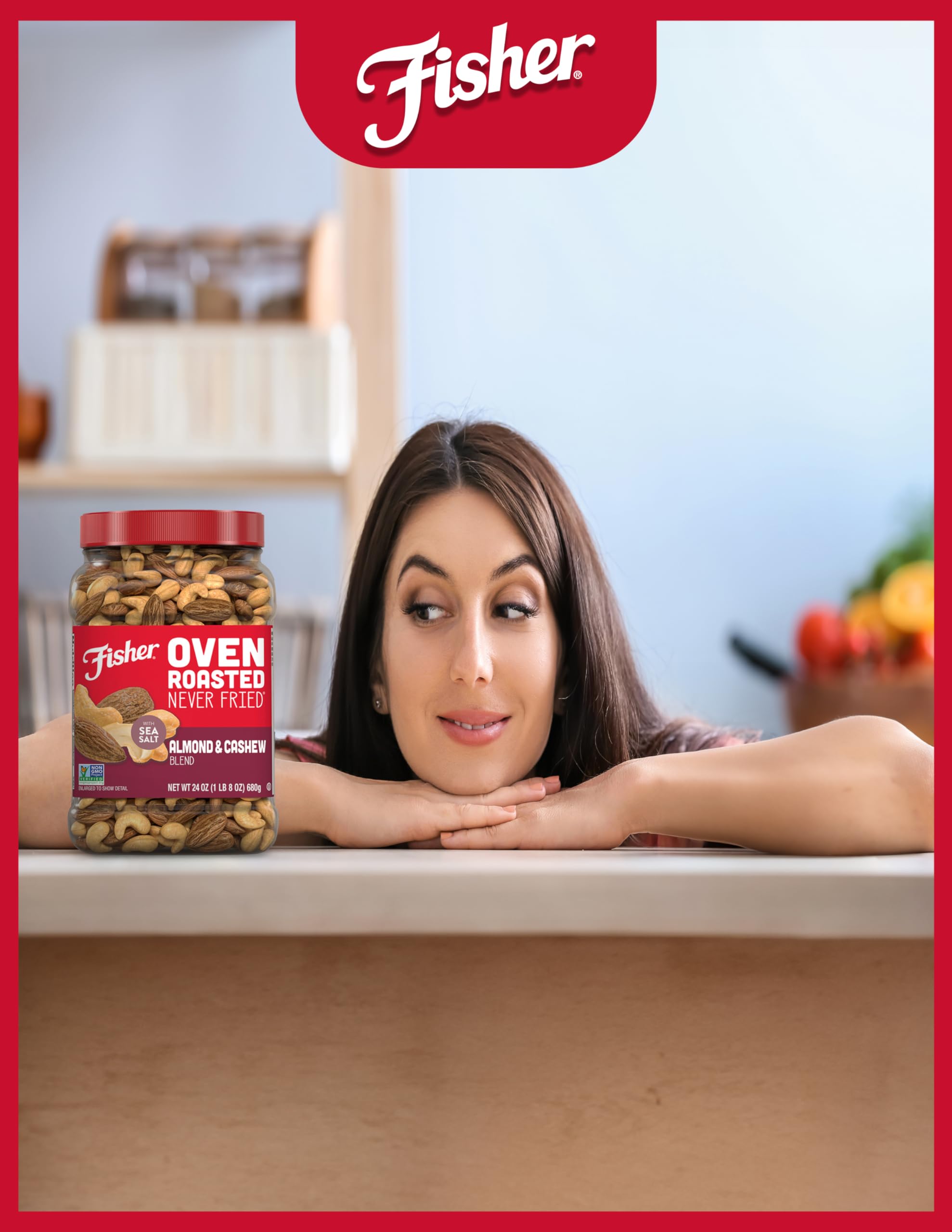 Fisher sea salt seasoning for a clean, savory taste.