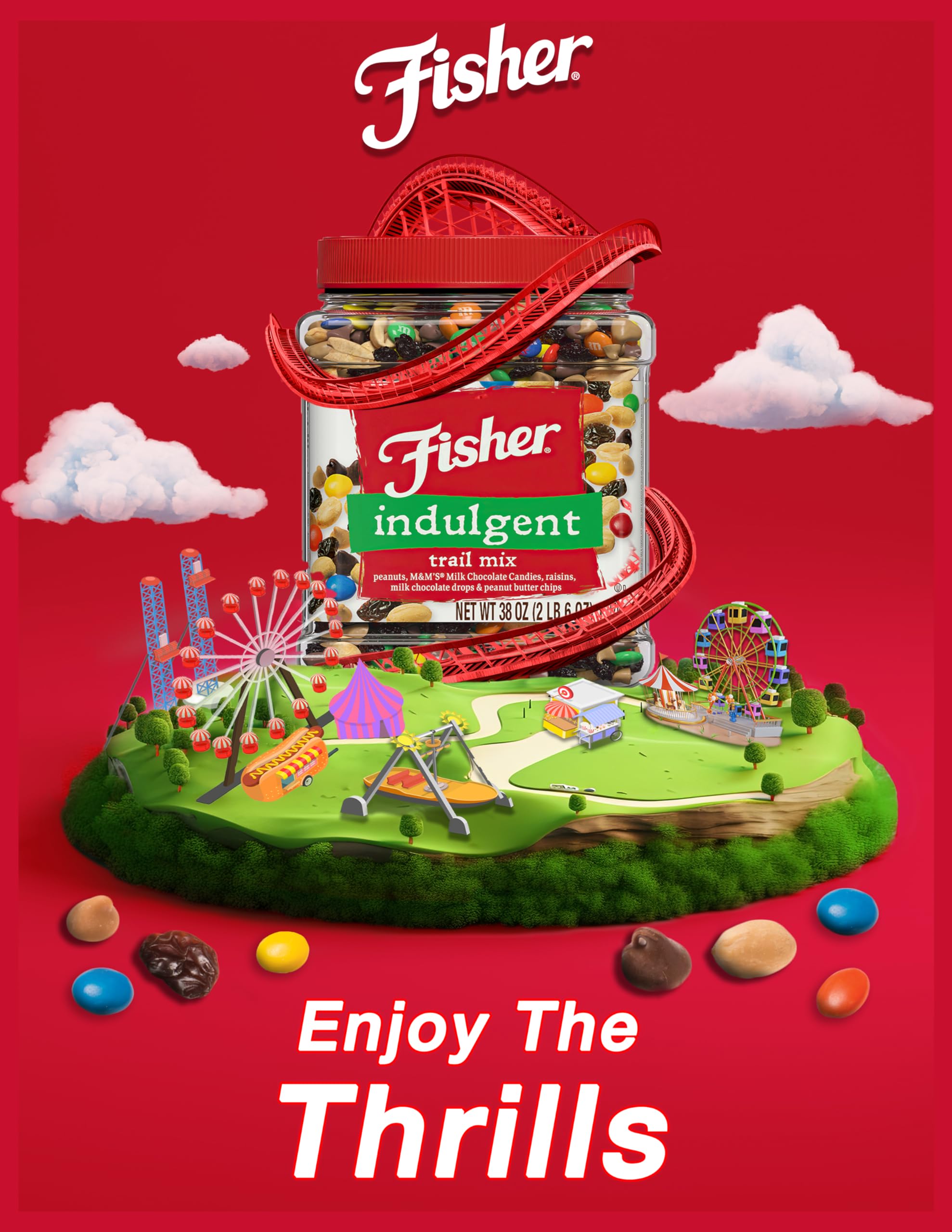 Peanut butter chips add creamy sweetness to Fisher Trail Mix.