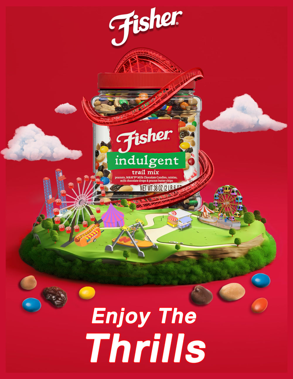 Peanut butter chips add creamy sweetness to Fisher Trail Mix.