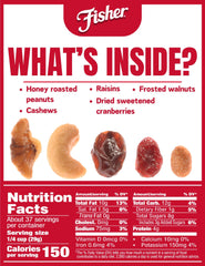 Fisher Sweet Nut Trail Mix honey-roasted peanuts provide rich crunch.