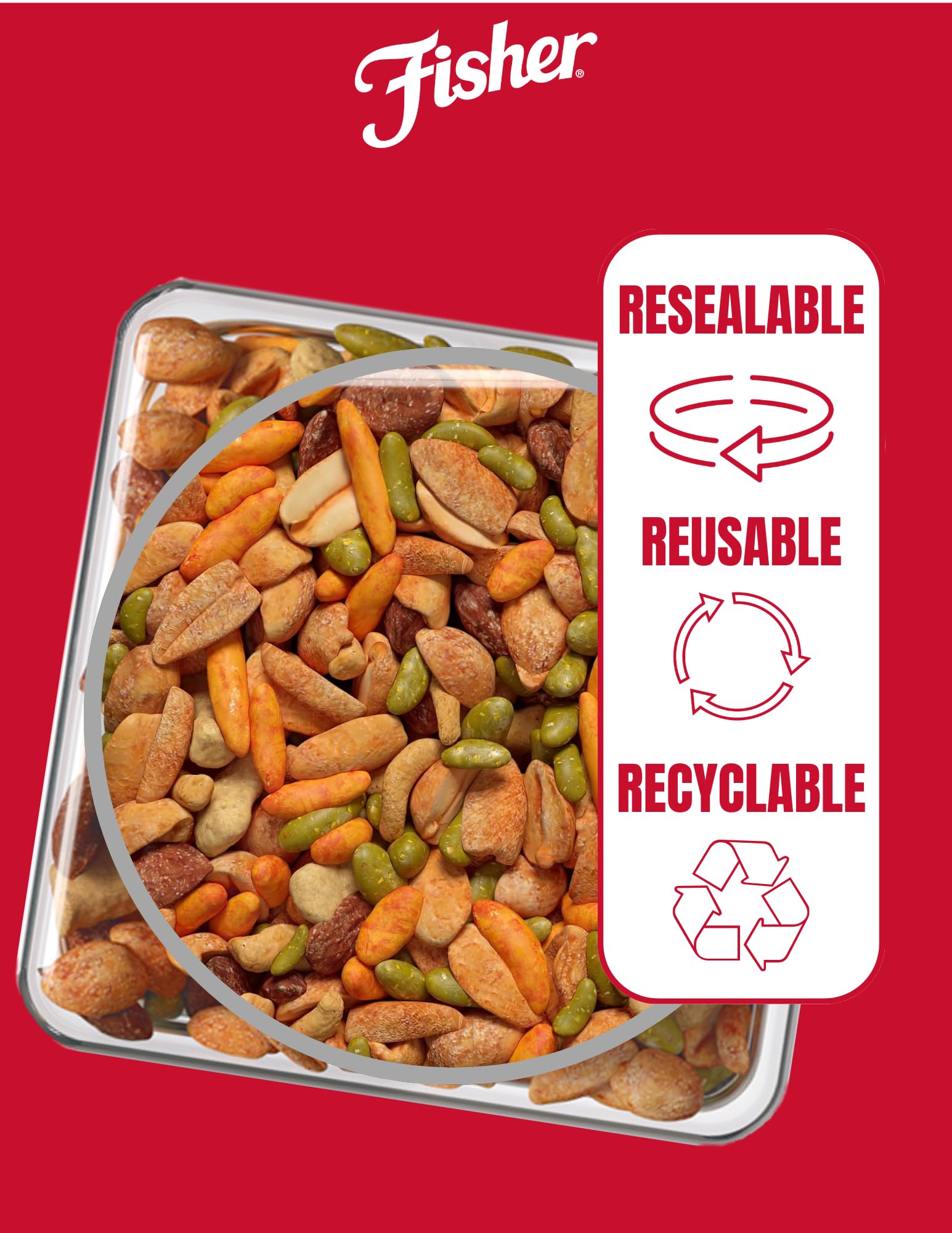 Fisher Snack Tex Mex Trail Mix almonds and salsa corn sticks in harmony