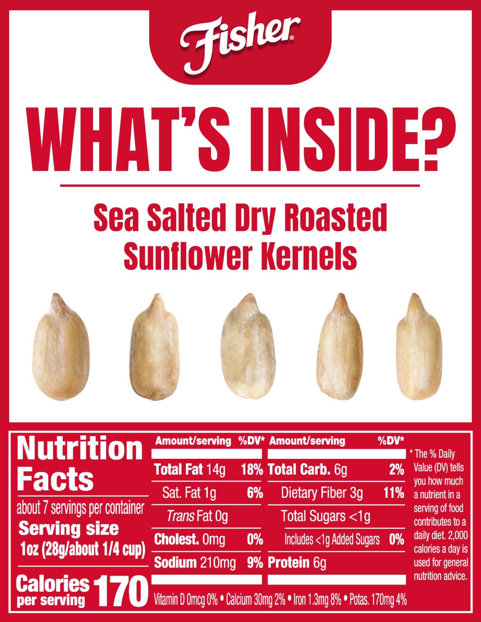 Fisher Sunflower Kernels on salad for extra texture and nutty flavor.