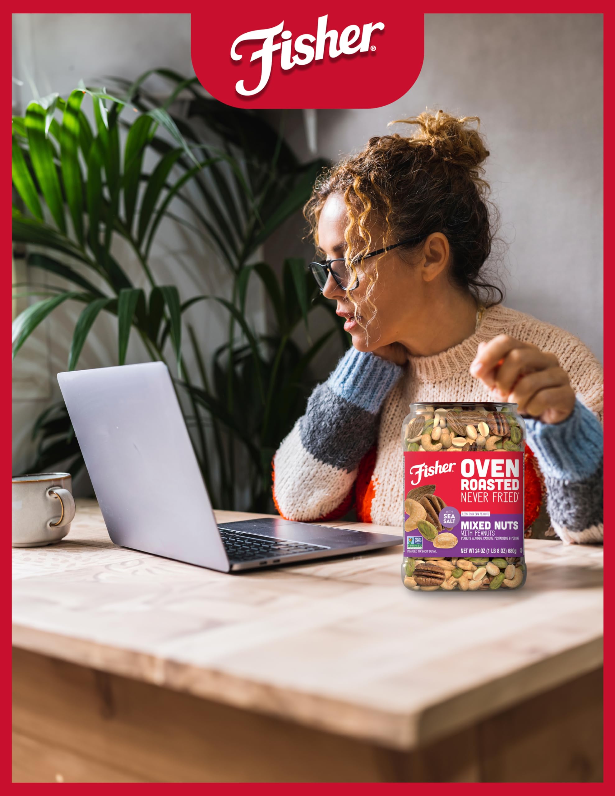 A tray and bowl of Fisher nuts ready for sharing.