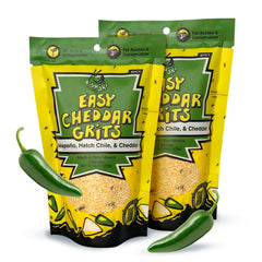 FishSki Provisions jalapeño yellow corn grits cheddar bag, quick comfort meal