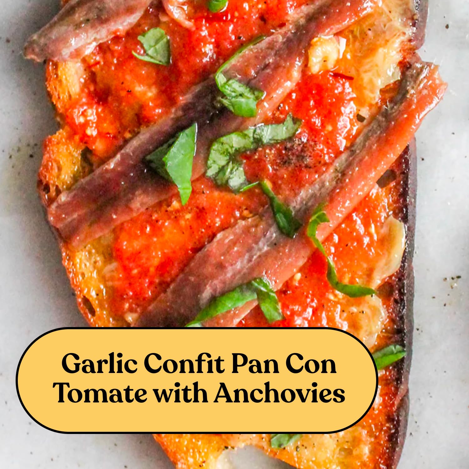 Fishwife Cantabrian Anchovies added to tomato pasta for depth of flavor