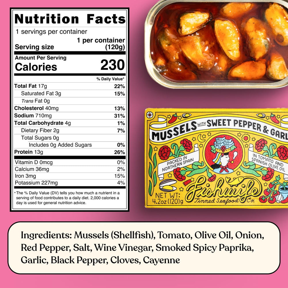 Close-up of the tomato-based sauce on Fishwife Mussels