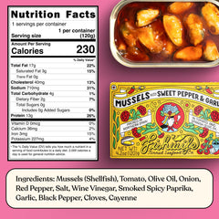 Close-up of the tomato-based sauce on Fishwife Mussels