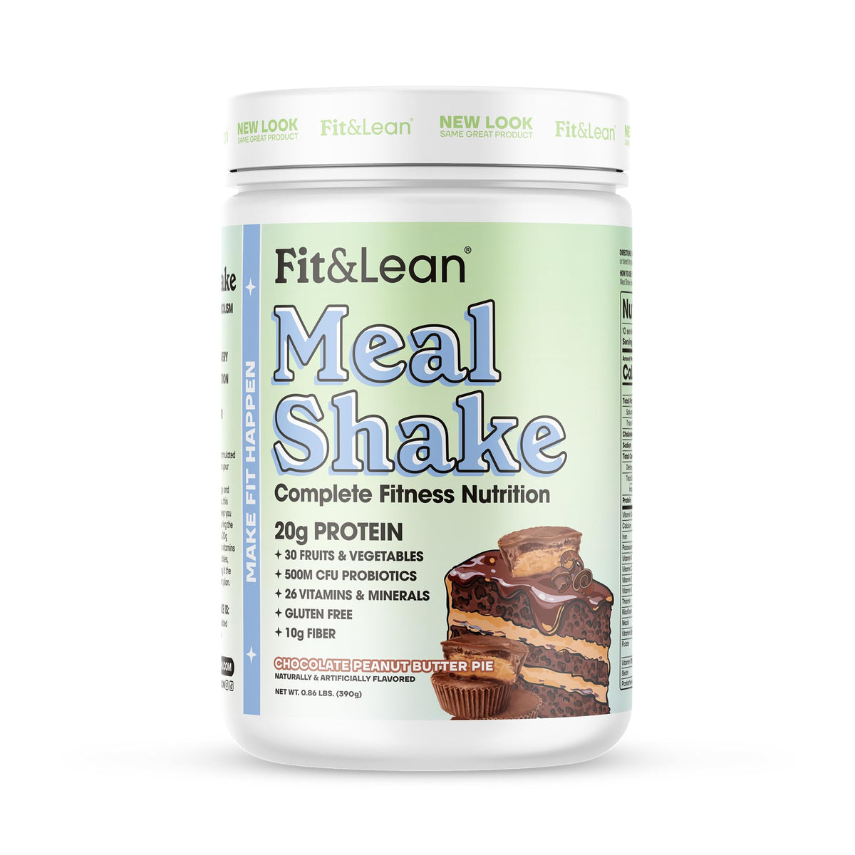 Fit and Lean Meal Shake bottle pouring for on-the-go nourishment and balanced nutrition.