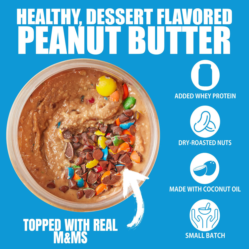 Fit Butters Monster Cookie Spread on toast for a delicious low-sugar snack.