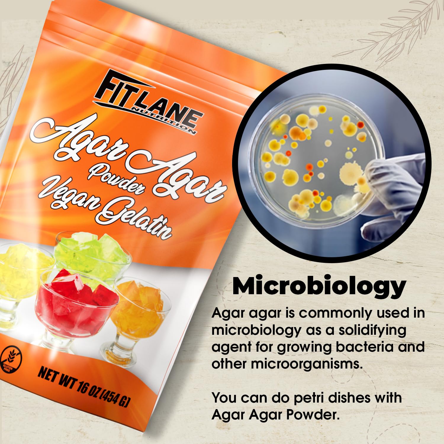 Jelly mold scene shows agar-agar in action for plant-based treats.