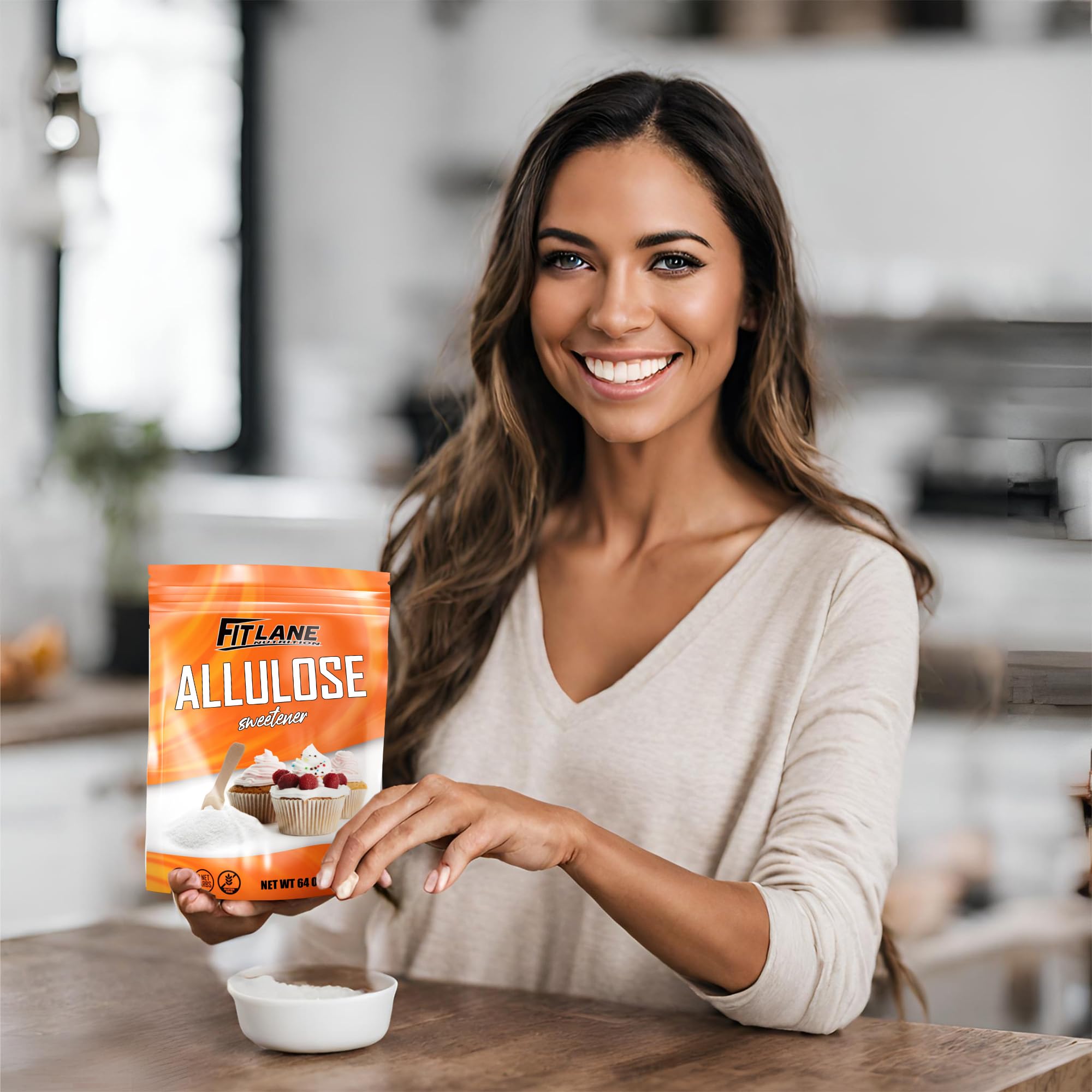 Fit Lane Allulose cake batter captures light, sugar-like sweetness.