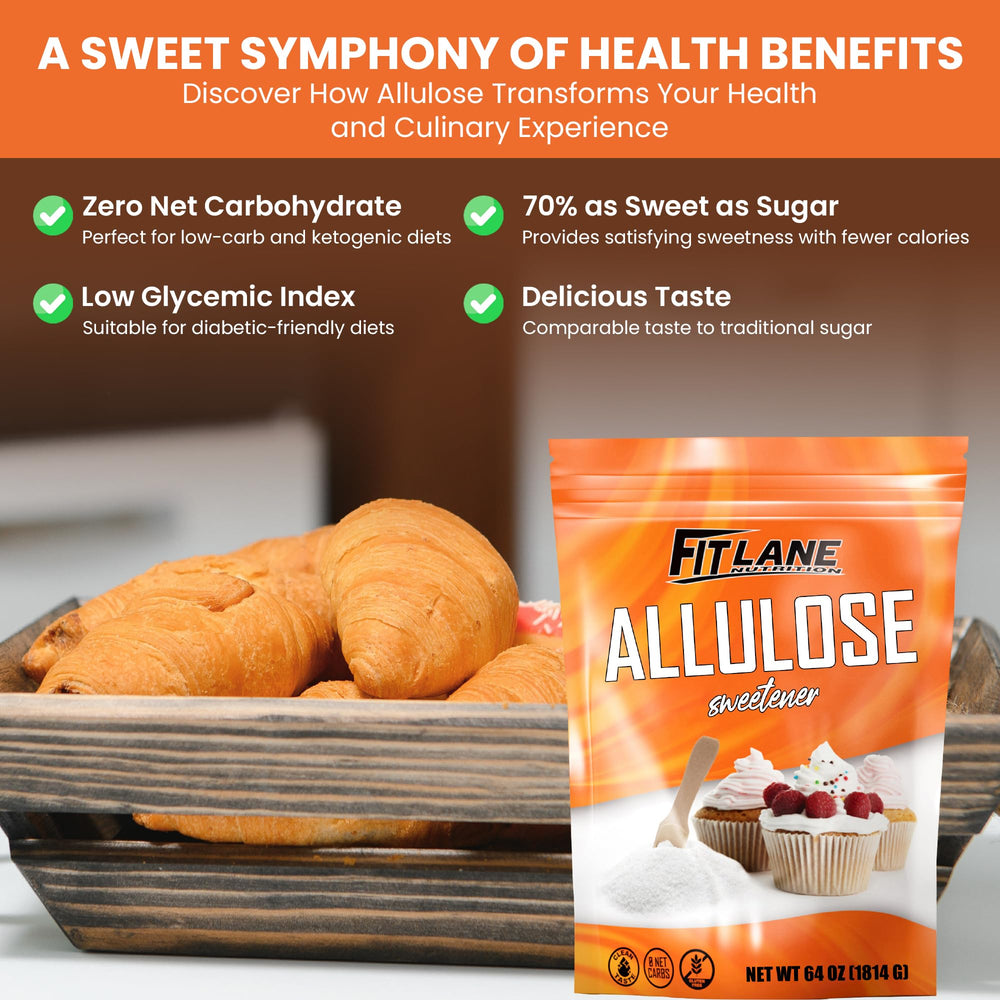 Fit Lane Allulose kitchen scene emphasizes natural ingredients and versatility.