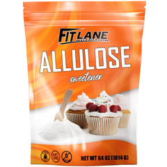 Fit Lane Allulose powder in a 4 lb bag ready for baking with low-calorie sweetness.