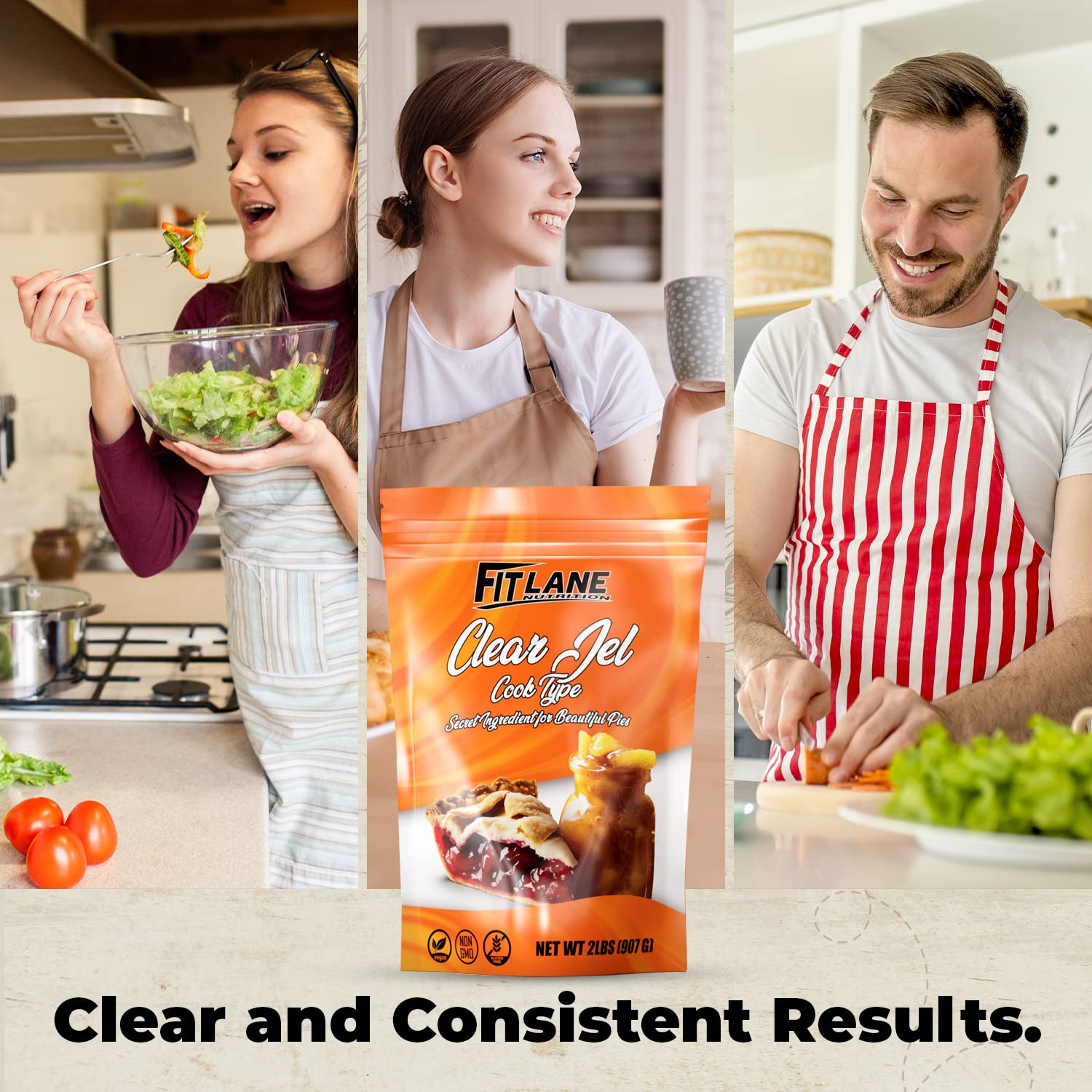 Fit Lane Clear Jel kitchen essential for desserts and savory sauces.