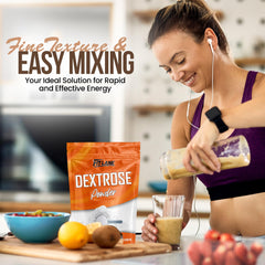 Fit Lane Nutrition dextrose powder for baking and cooking with smooth mixing texture.