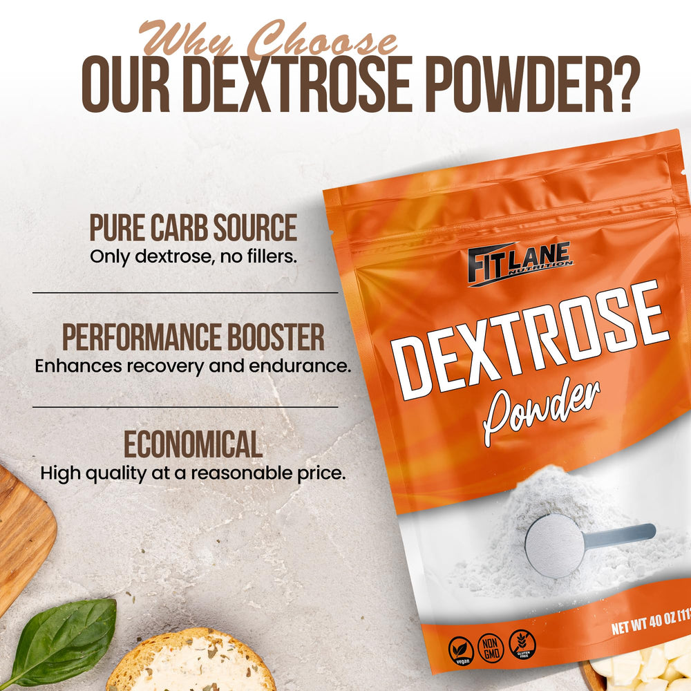 Fit Lane Nutrition glucose-dextrose powder supports quick energy during workouts and recovery.