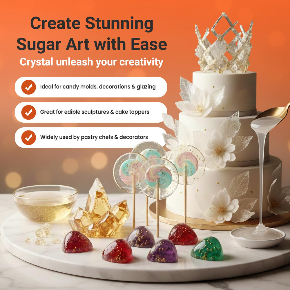 Fit Lane Nutrition Isomalt Crystals bulk pack for professional pastry use.