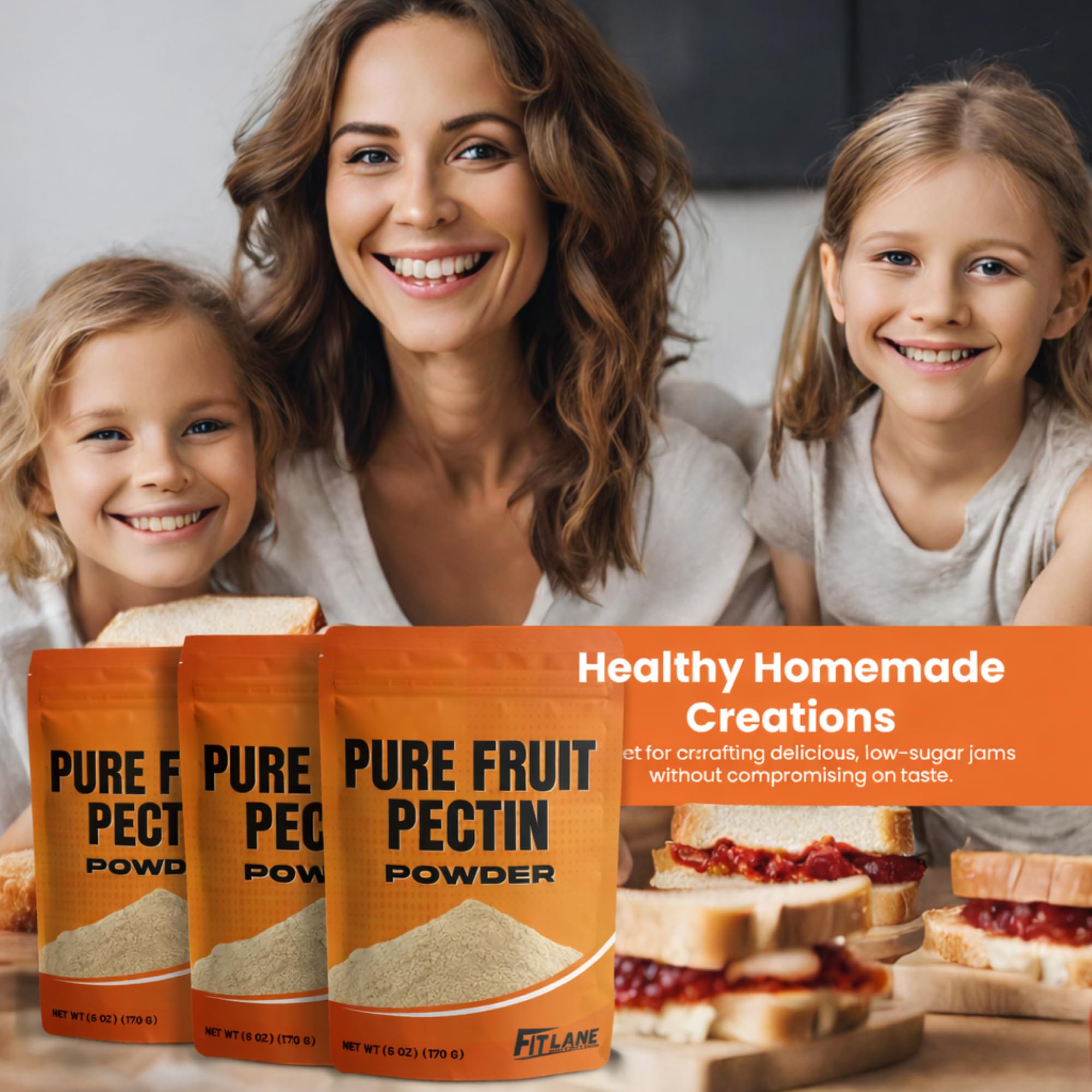 Fit Lane Nutrition jars of jam showcase successful preserves with pectin