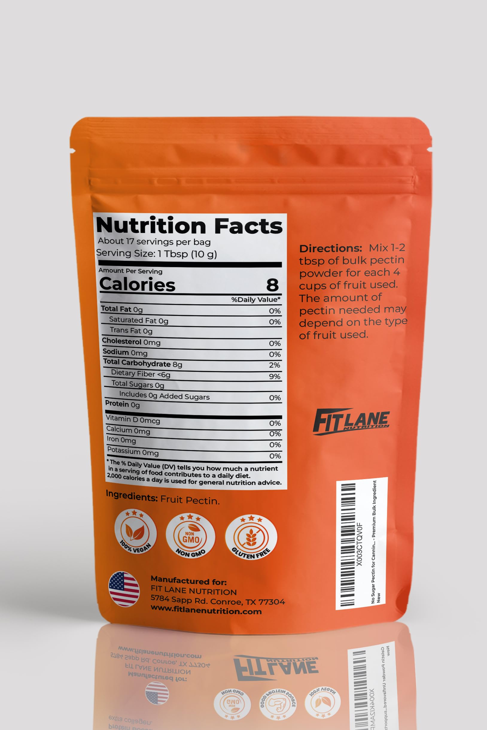 Fit Lane Nutrition No Sugar Pectin powder ready for precise portioning in recipes