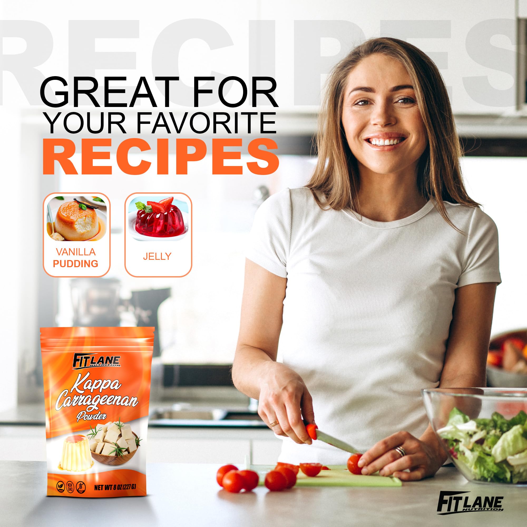 Fit Lane vegan feta crumbles formed with kappa carrageenan for bite