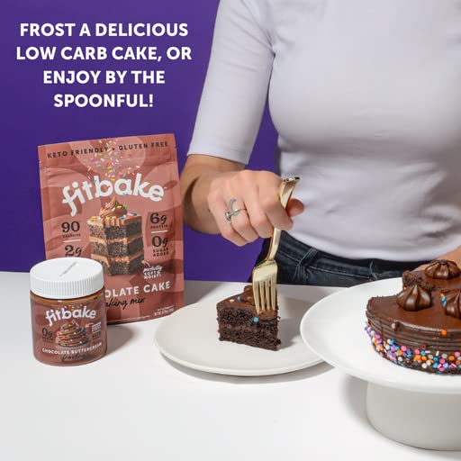 FitBake frosting on cupcake, creamy finish and keto-friendly