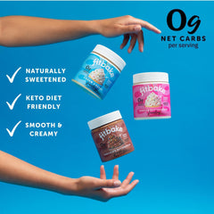 Spread on a keto cake to demonstrate easy, dessert ready application with FitBake.