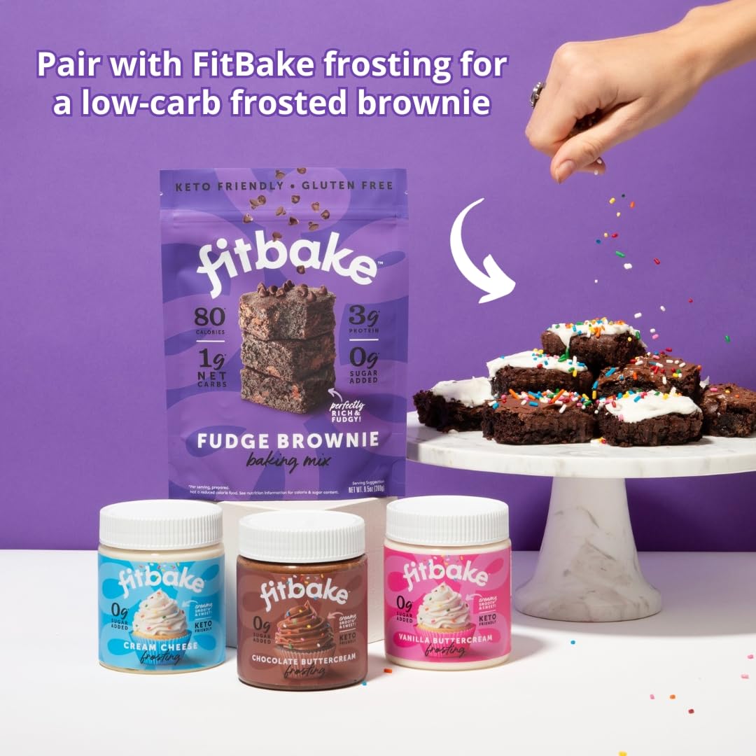 A slice of FitBake brownie reveals rich texture with low net carbs.