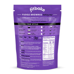 Dry ingredients from FitBake brownie mix ready for easy prep.